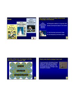 This session focuses on avoiding critical errors of language