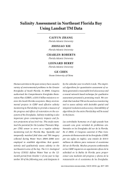 Salinity Assessment in Northeast Florida Bay Using Landsat TM Data