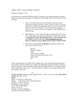 English 12H/AP &ndash; Summer Readin g Assignments