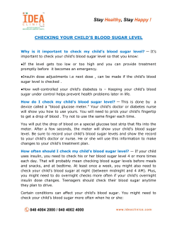 checking your child`s blood sugar level