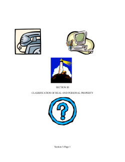 Classification of Real and Personal Property