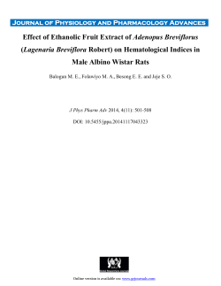 Effect of Ethanolic Fruit Extract of Adenopus