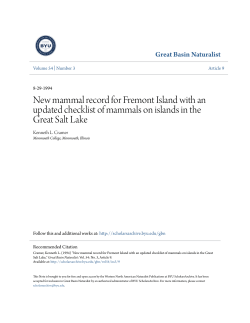New mammal record for Fremont Island with an updated checklist of