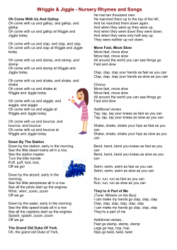 Updated Wiggle and Jiggle Rhymes and Songs as at September&hellip;