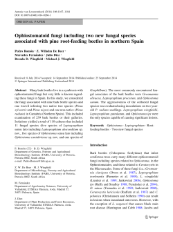 Ophiostomatoid fungi including two new fungal species