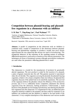 Competition between plasmid-bearing and plasmid