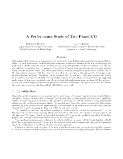 A Performance Study of Two-Phase I/O