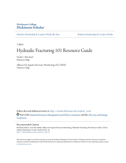 Hydraulic Fracturing 101 Resource Guide