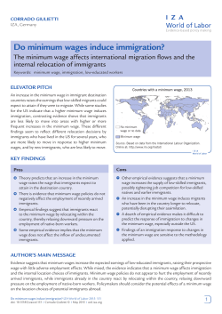 Do minimum wages induce immigration?