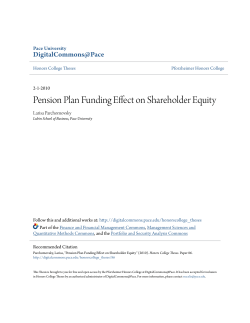 Pension Plan Funding Effect on Shareholder Equity