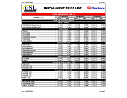 installment price list