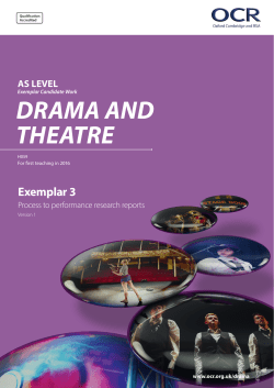AS Level Drama and Theatre Candidate Style Answers (Response 6)