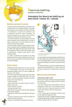 Managing the American bullfrog in Sologne - Gt-ibma