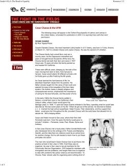 Cesar Chavez and the UFW