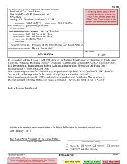 President of The United States Guy Ralph Perea