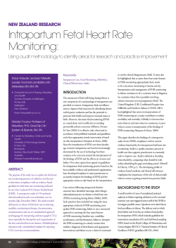 Intrapartum Fetal Heart Rate Monitoring - OPUS at UTS