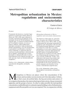 Metropolitan urbanization in Mexico