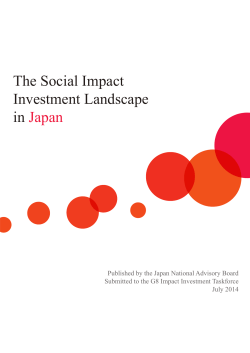 The Social Impact Investment Landscape in Japan