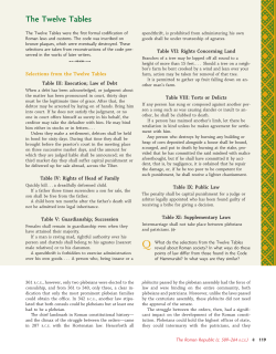 The Twelve Tables - Western Civilization HomePage