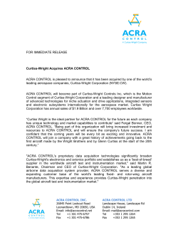 Curtiss-Wright Acquires ACRA CONTROL
