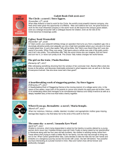 Book Club List 2017 - Cadott Community Library