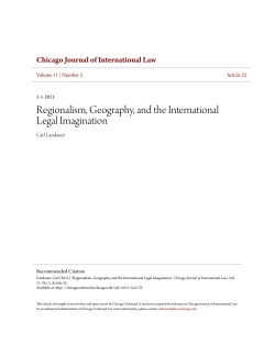 Regionalism, Geography, and the International Legal Imagination