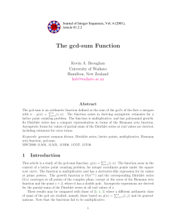 The gcd-sum Function