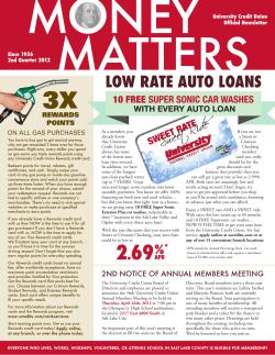 rewards points - University Federal Credit Union