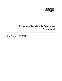 Accounts Receivable Overview