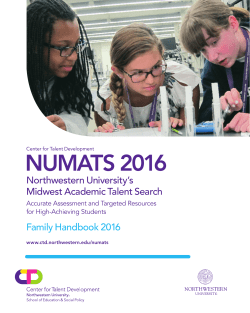 numats 2016 - Center for Talent Development
