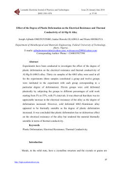 Effect of the Degree of Plastic Deformation on the Electrical