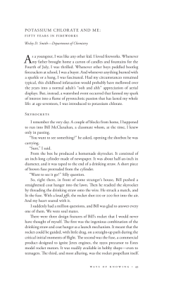 POTASSIUM CHLOR ATE AND ME: FIFTY YEARS IN - BYU