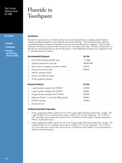 Fluoride in Toothpaste