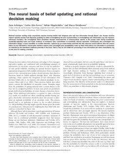 The neural basis of belief updating and rational