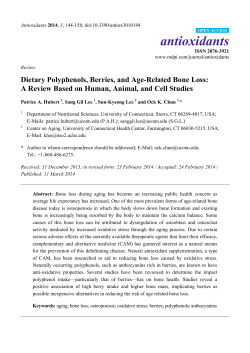 Dietary Polyphenols, Berries, and Age-Related Bone Loss: A