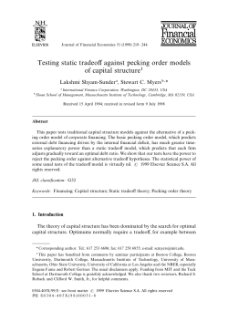 Testing Static Tradeoff against Pecking Order