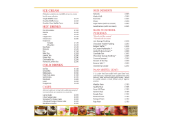 hot drinks cold drinks ice cream