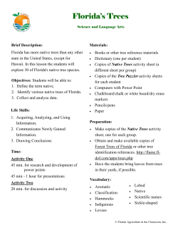 Florida`s Trees - Florida Agriculture in the Classroom