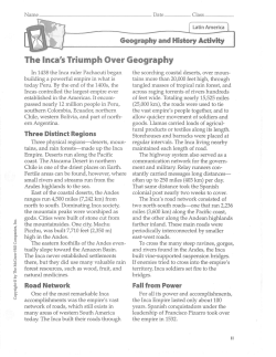 The Inca`s Triumph Over Geography