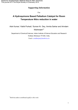 Supporting Information A Hydroquinone Based Palladium Catalyst