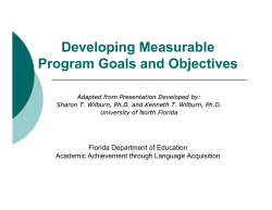 SMART Program Goals and Objectives