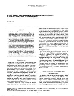 s-wave velocity and poisson`s ratio from shear waves observed in