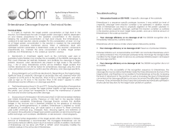 Enterokinase Cleavage Enzyme &ndash; Technical Notes Troubleshooting