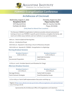 Cicinnati FORMED Evangelization Conference.indd