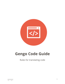 Gengo Code Guide