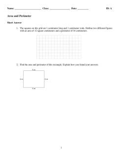 Area and Perimeter