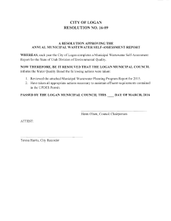 CITY OF LOGAN RESOLUTION NO. 16-09