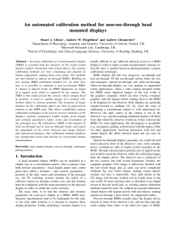 An automated calibration method for non-see