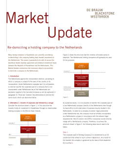 Re-domiciling a holding company to the Netherlands