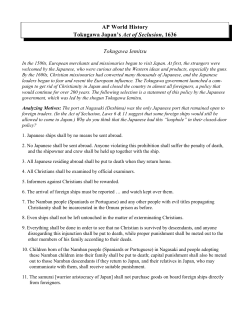 Japans Seclusion Edict Macartney Letter